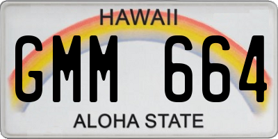 HI license plate GMM664