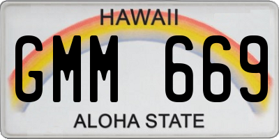 HI license plate GMM669