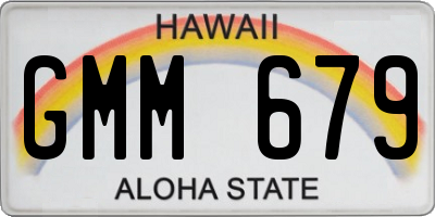 HI license plate GMM679