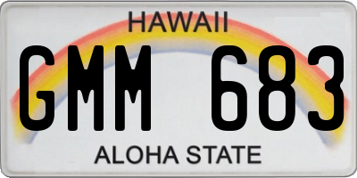 HI license plate GMM683