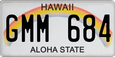 HI license plate GMM684