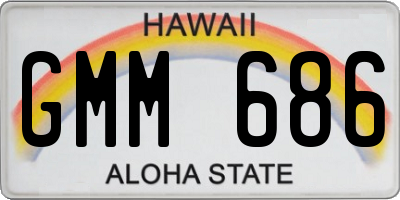 HI license plate GMM686