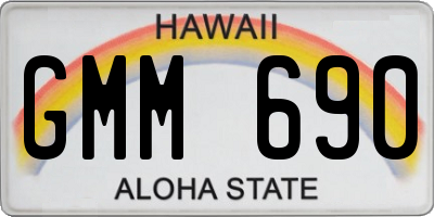 HI license plate GMM690