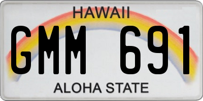 HI license plate GMM691