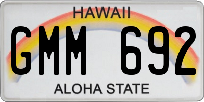 HI license plate GMM692
