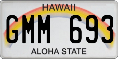 HI license plate GMM693