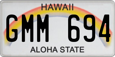 HI license plate GMM694