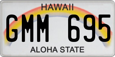 HI license plate GMM695