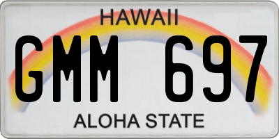 HI license plate GMM697