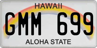 HI license plate GMM699