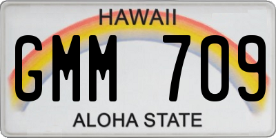 HI license plate GMM709