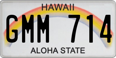 HI license plate GMM714