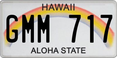 HI license plate GMM717
