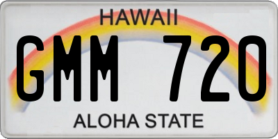 HI license plate GMM720