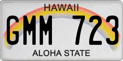 HI license plate GMM723