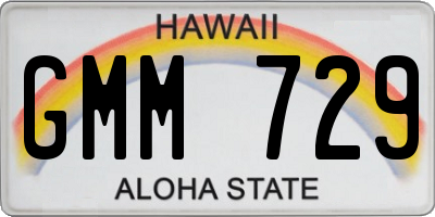 HI license plate GMM729