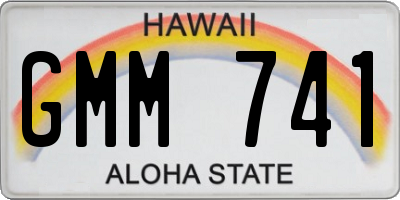 HI license plate GMM741