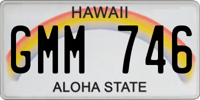 HI license plate GMM746