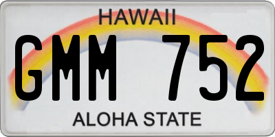 HI license plate GMM752