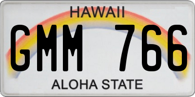 HI license plate GMM766