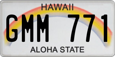 HI license plate GMM771