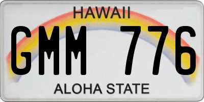 HI license plate GMM776