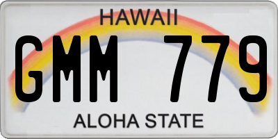 HI license plate GMM779