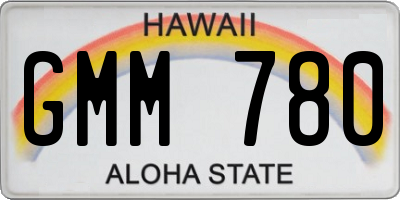 HI license plate GMM780