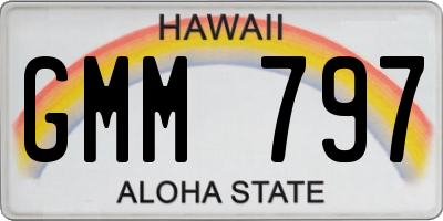 HI license plate GMM797