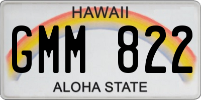 HI license plate GMM822