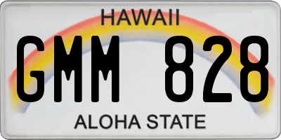 HI license plate GMM828