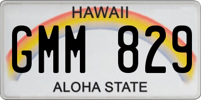 HI license plate GMM829