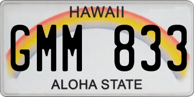 HI license plate GMM833
