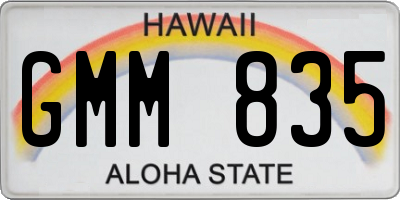 HI license plate GMM835