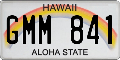 HI license plate GMM841