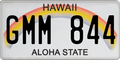 HI license plate GMM844
