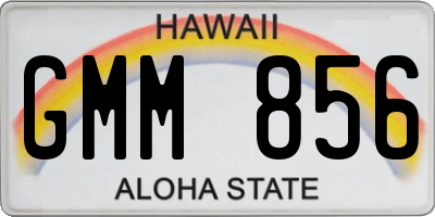 HI license plate GMM856