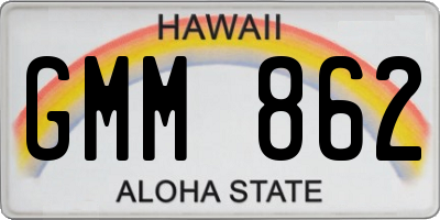 HI license plate GMM862