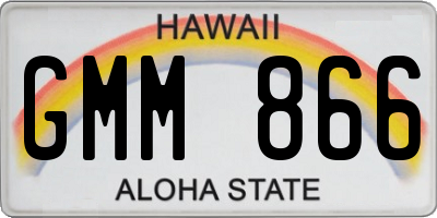 HI license plate GMM866