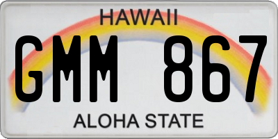 HI license plate GMM867