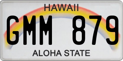 HI license plate GMM879
