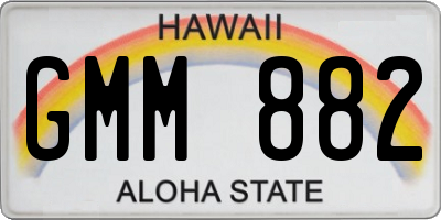 HI license plate GMM882