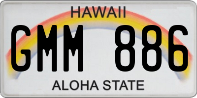 HI license plate GMM886