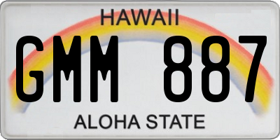 HI license plate GMM887