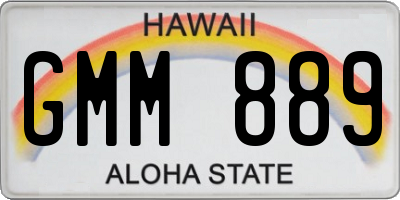 HI license plate GMM889