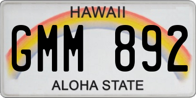 HI license plate GMM892