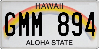HI license plate GMM894