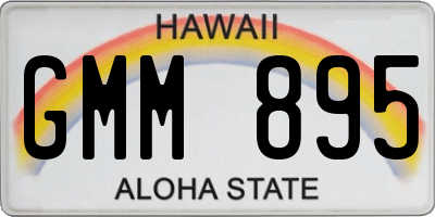 HI license plate GMM895