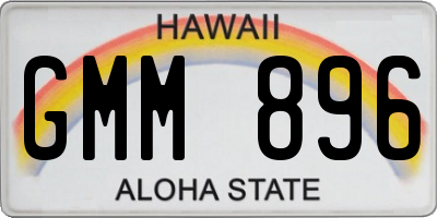 HI license plate GMM896