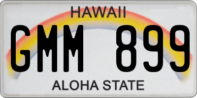 HI license plate GMM899